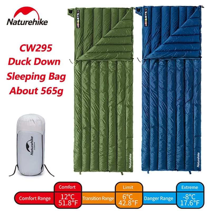 

Naturehike CW295 Duck Down Sleeping Bag Splicable Ultralight Hiking Waterproof Winter Double Quilt Blanket Envelope Sleeping Bag