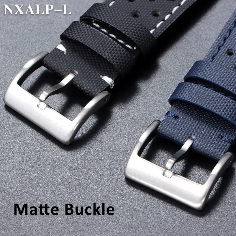 Quality Sailcloth Leather Watch Strap 18mm 20mm 22mm Quick Release Breathable Watchband for Seiko for Omega Bracelet Sport Bands