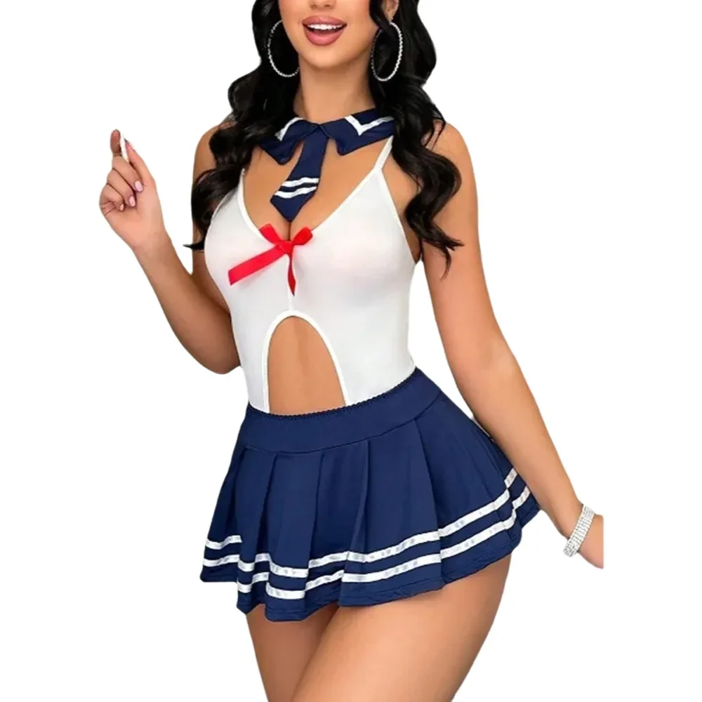 

Tornova Hot Hot Lingerie Sexy Costumes Woman Interesting Underwear Sexy Miniskirts Sexy Uniforms Role-playing Hollow Out Suit