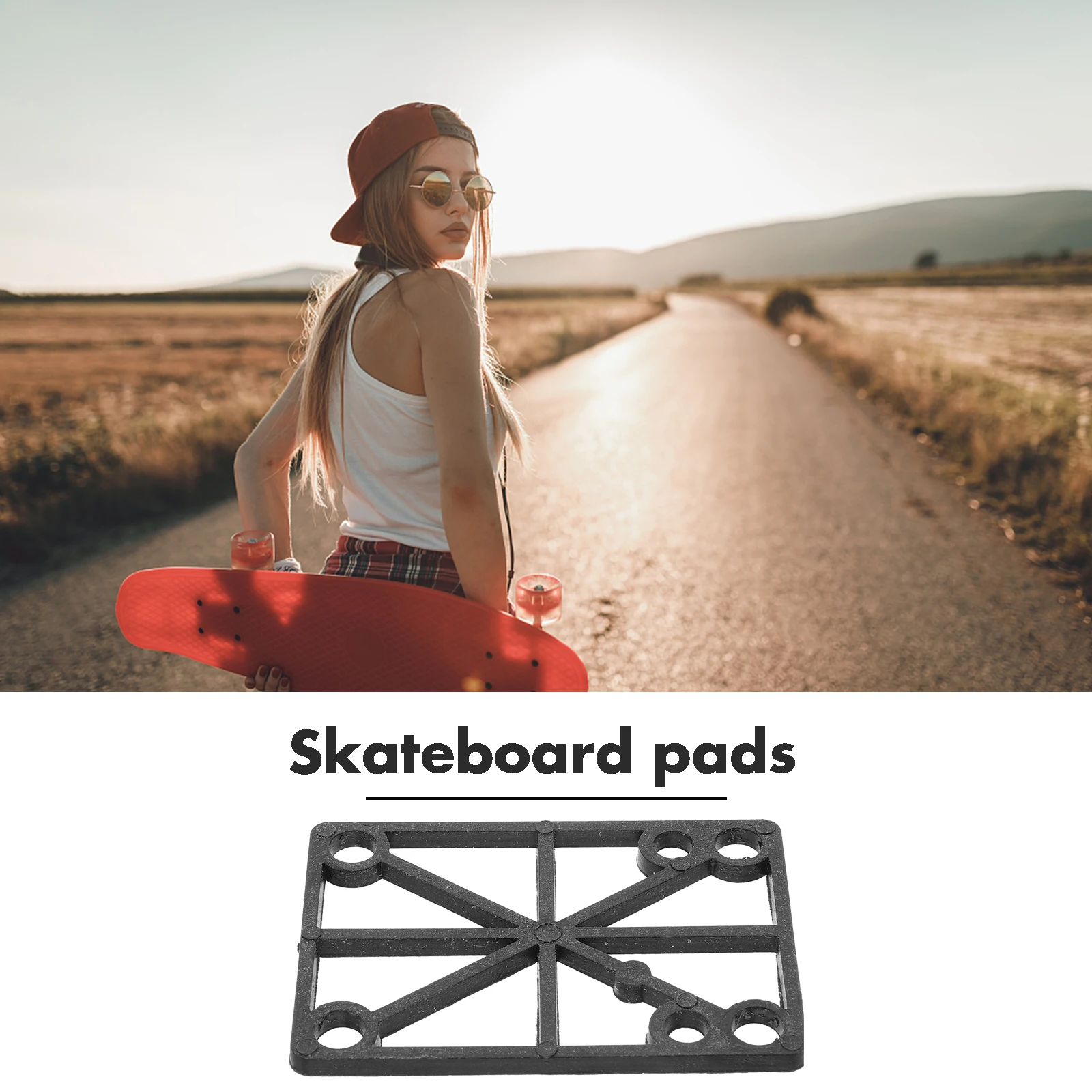 

Skateboard Riser Pad Shock Absorption High-Density Damping Gasket For Surfboard Stability Enhanced Comfort Durable Easy