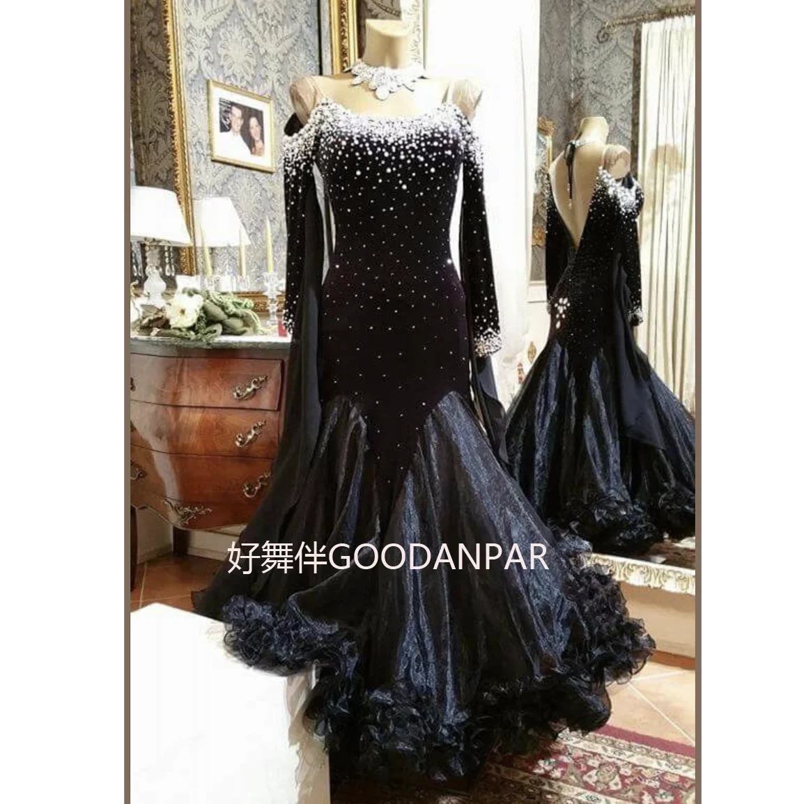 GOODANPAR Costume new Modern Competition Waltz Tango Ballroom Dance Dress Standard Girls Women  dance dress