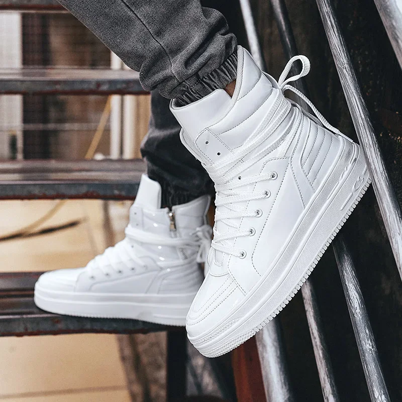 Men New Air Shoes Back To The Future Boots High-top Shoes Sneakers for Men Cowboy Boots Safety Fashion Shoes view 2