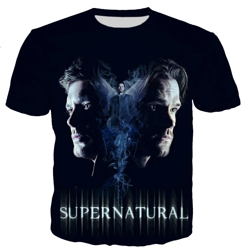 Supernatural T Shirts Men/women 3D TV Supernatural Printed T-shirt Fashion Harajuku Tee Shirts Streetwear Oversized Tops