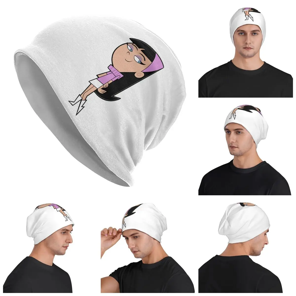 

Fairly Oddparents Cosmo Warm Knitted Cap Hip Hop Bonnet Hat Autumn Winter Outdoor Beanies Hats for Men Women Adult