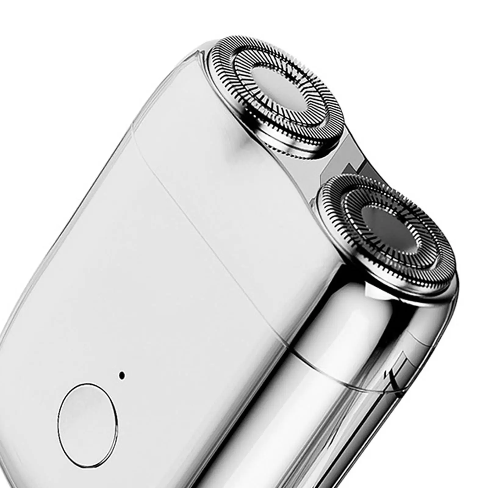 Mini barbeador eletrônico LED indicador recarregável com cabeça flutuante elétrica