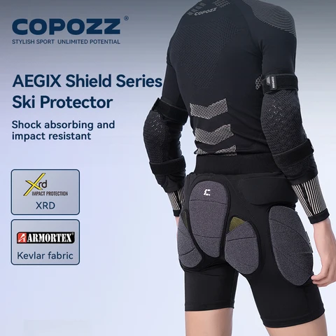COPOZZ Утолщенные защитные наколенники и накладки на бедра для лыжного спорта