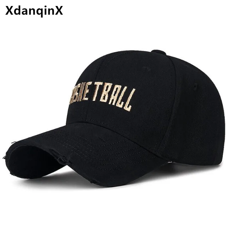 

New Vintage Embroidery Women's Hat Washable Cotton Baseball Cap Personality Broken Hole Hip Hop Party Hats Snapback Caps For Men