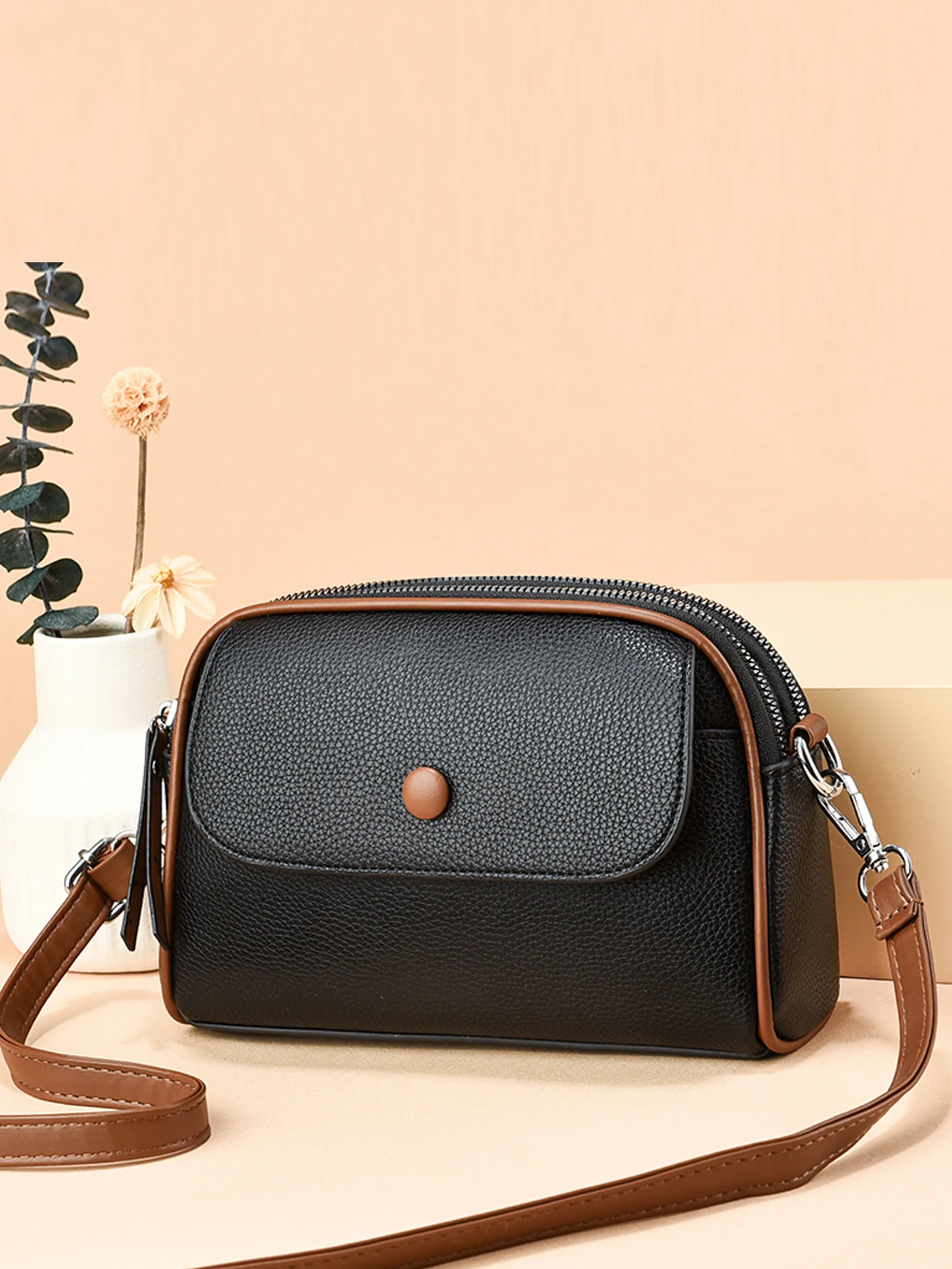 New Fashion Texture Mobile Bag Simple and Versatile Shoulder Bag