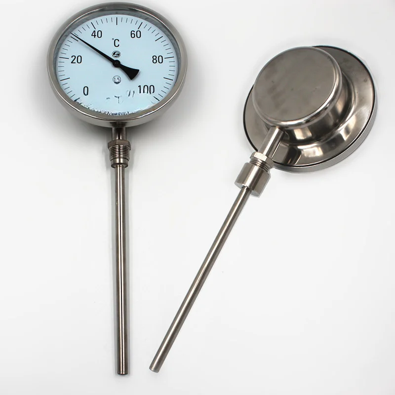 

For Stainless Steel Bimetallic Thermometer WSS-511 Temperature Measuring Range 0-100 Degrees Radial 150mm Dial Level 1.5