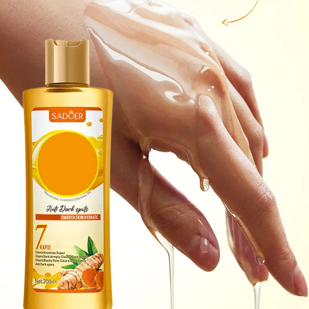 200 مللي زيت الجسم المخلوط الكركم تبييض وترطيب الوجه العناية بالجسم منتج البشرة ترطيب يحسن لون البشرة A0Y7