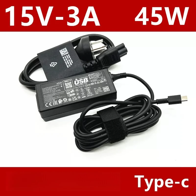 For HP Ghost Elite x2 45W Power Adapter TYPE-C Charger TPN-LA19