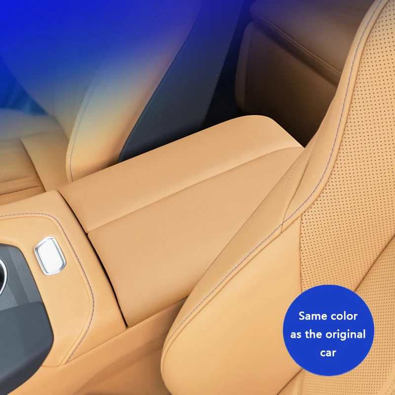 

For ZEEKR 001 Ultra 001 Max 2026, Car Color Leather Overlay On The Central Console Armrest Box Panel Trim Cover Trim Accessories