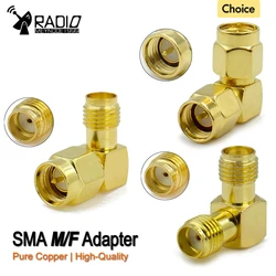 SMA to SMA Connector 90 Degree Right Angle SMA Male to Female Adapter for WIFI Antenna / 2G/3G/4G LTE Antenna/Extension FPV
