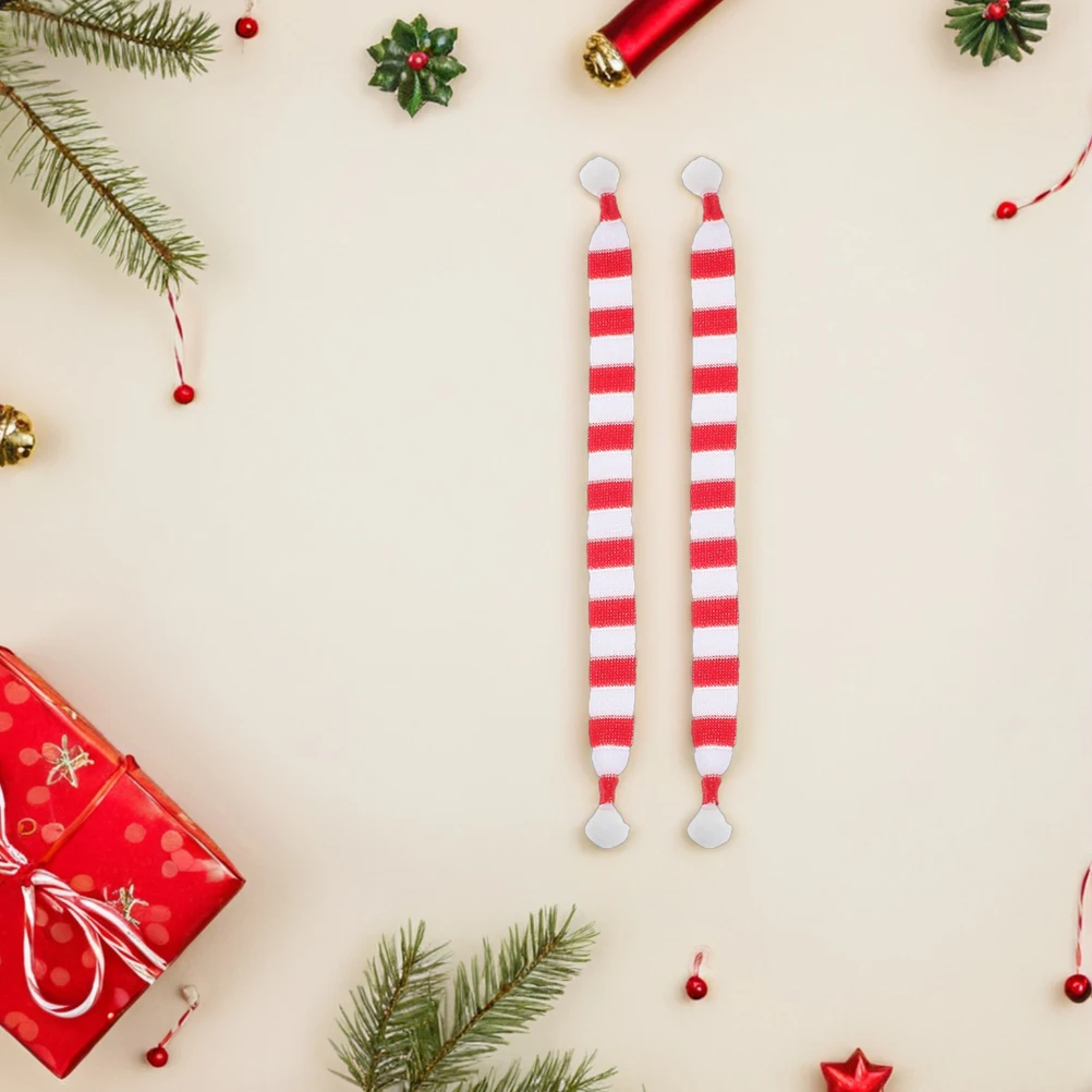 

24 Pcs Christmas Decorative Scarves Mini Knitted Soft Material DIY Crafts Bottle Ornaments Holiday Decor Gifts