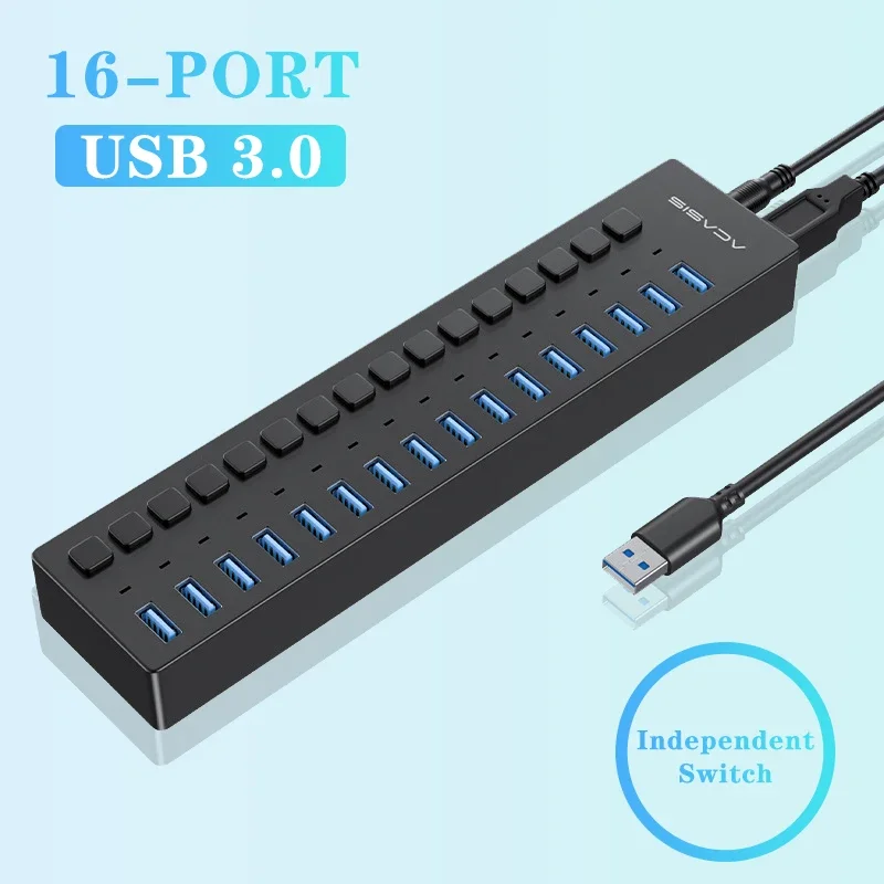 7/10/16-Port USB HUB USB 3.0 HUB Multiple Splitter USB Charger Adapter PC Computer Accessories for Macbook Air Pro Windows Linux