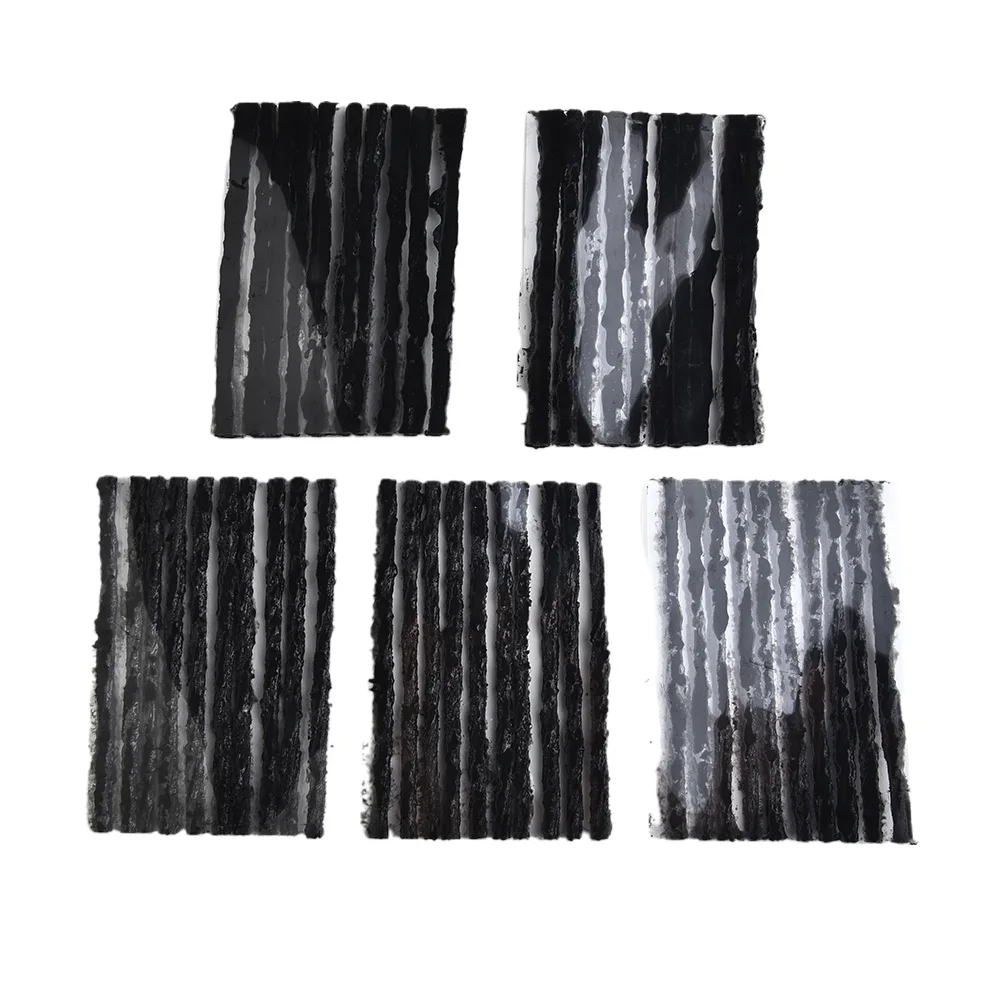 Black Car Tyre Seal Strip Puncture Recovery Repair Replacement Rubber Tubeless 0.1inch 3.5mm Motorcycle Useful
