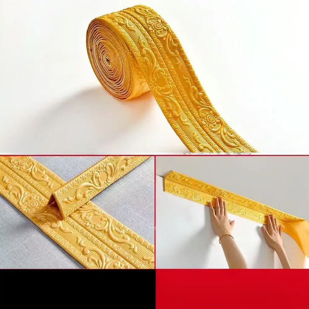 Flexible PVC Border Tape For Furniture Wall Edge Decor Trim Strip Adhesive Modern Home Improvement Wallpaper Art