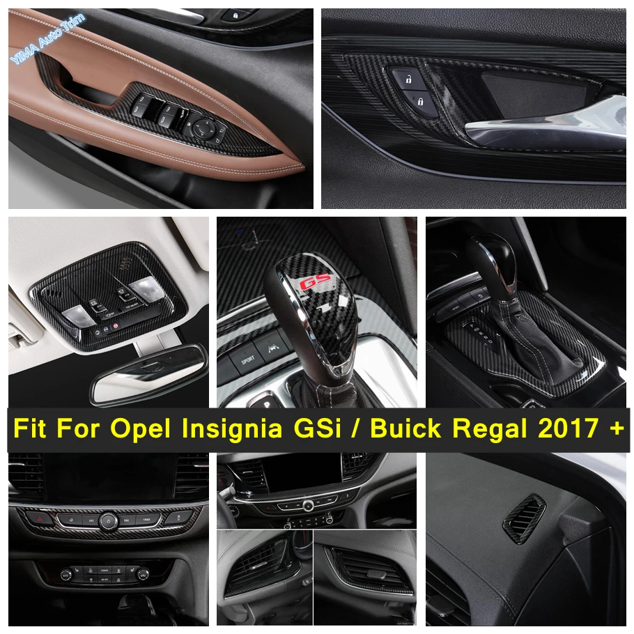 

Gear Shift Knob / Door Handle Bowl / Upper Roof Reading Lights Stickers Trim ABS For Opel Insignia GSi / Buick Regal 2017 - 2023