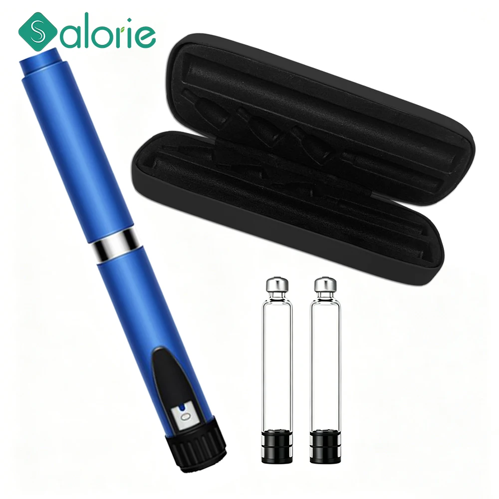 60 Unit Insulin Pen Peptide Pen, Reusable Injector Pens with 2PCS 3ml Cartridges and 1pcs Travel Case, Universal Compatibility