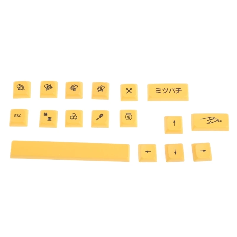 Honey Milk Mechanical Keyboard Keycaps 17PCS XDA Dye Sub for Key Cover for Cherry MX GK61 64 84 96