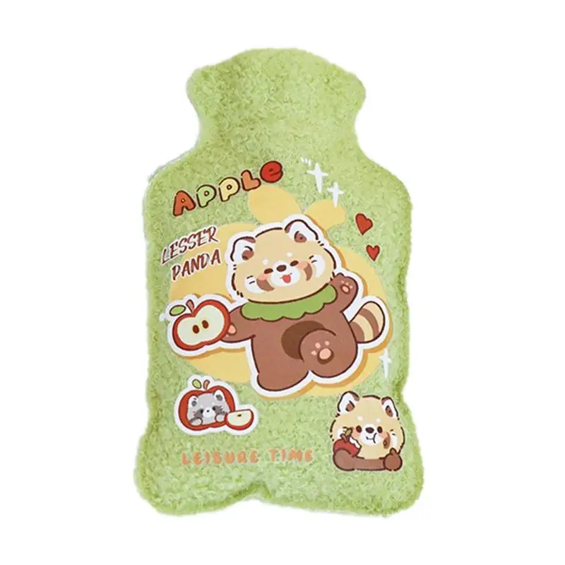 Heated Water Bottle Cute Cartoon Water Bag Reusable Water-Filled Hand Feet Warmer Winter Gear For Cold Weather