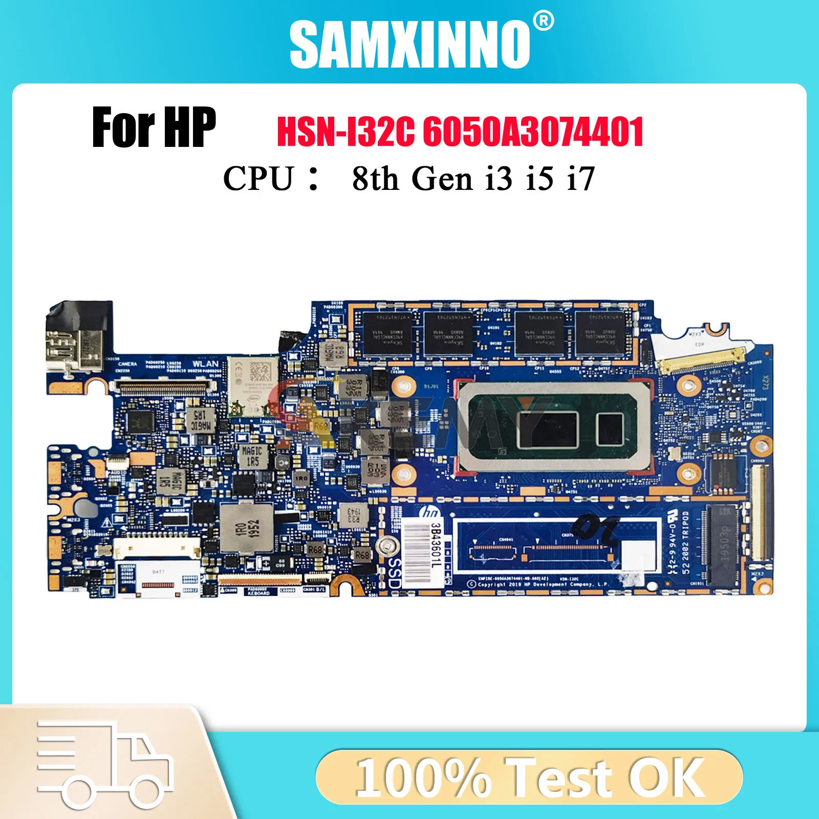 

6050A3074401 For HP Elite Dragonfly HSN-I32C Laptop Motherboard With i5 i7 CPU 8GB 16GB RAM L74106-601 L74114-601