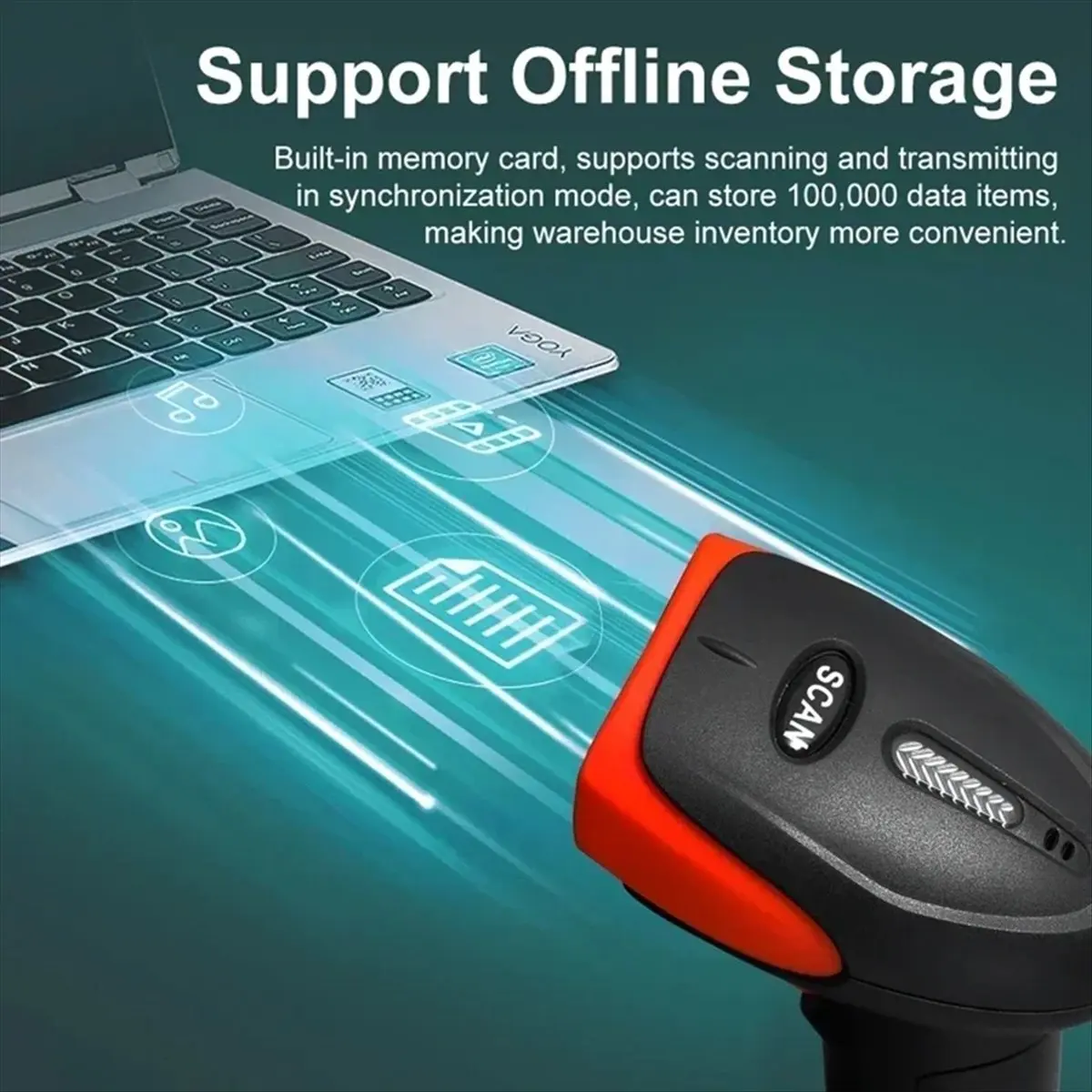 

2D Handhel Barcode Scanner Portable 2.4G Wireless Bluetooth 1D 2D QR Code Reader Wired Bar Code Scanner