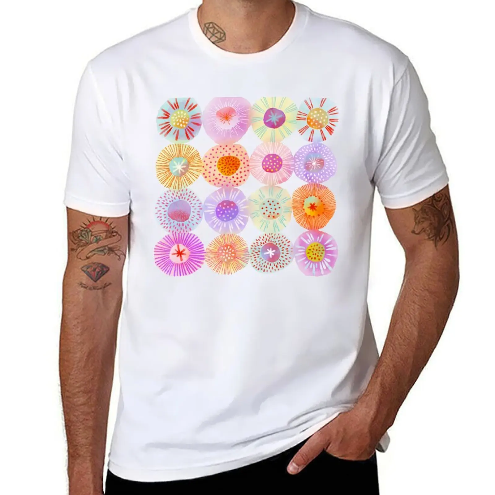 

Sorbet Circles Watercolor Geometric T-Shirt t shirt man luxury essential t shirt man t shirt summer T-shirt