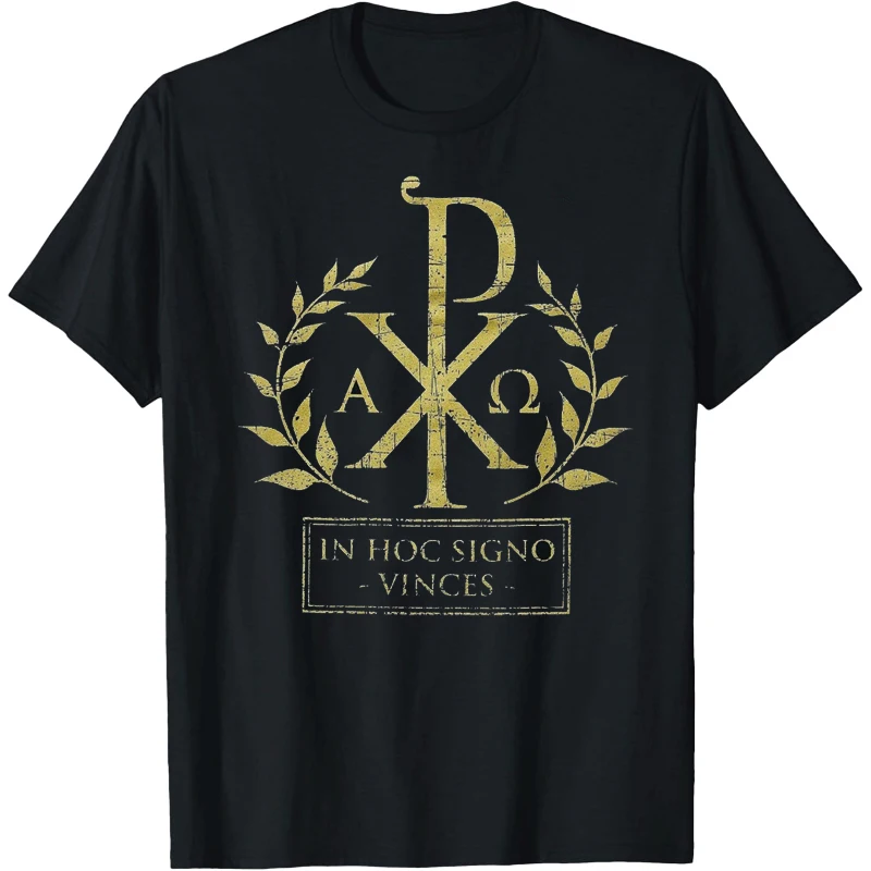 Camiseta Cristã Chi Rho, Roupas de Cristo, Roupas de Jesus, Camiseta Católica, Moletom de Jesus Cristo, Cristianismo Ortodoxo