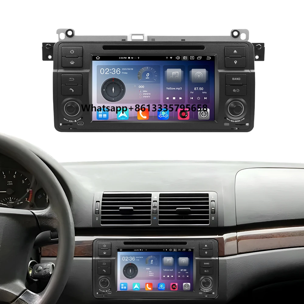 

7 Inch Hi-Res Audio Car Radio with Wireless 2+32/4+64G Carplay GPS Navigation for 1998-2006 for E46 Multimedia Player