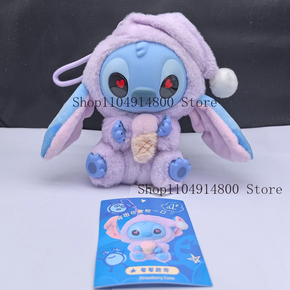 New Miniso  Stitch Eat Before Sleep Vinyl Blind Box Bag Charm Cute Doll Mystery Toy Gift for Adult