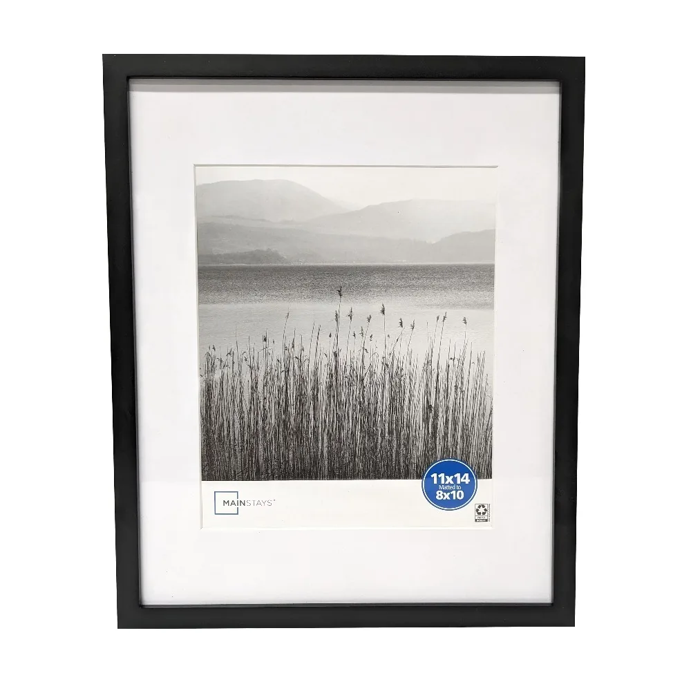 Mainstays – 8x10 Picture Frame – Black Matted Gallery Linear Program Wall Photo Frame