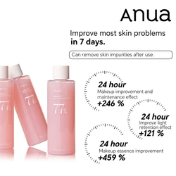 Anua Peach 77 Niacin Essence Toner 250ml Moisturizing Exfoliation Oil Control Acne Remover Toner