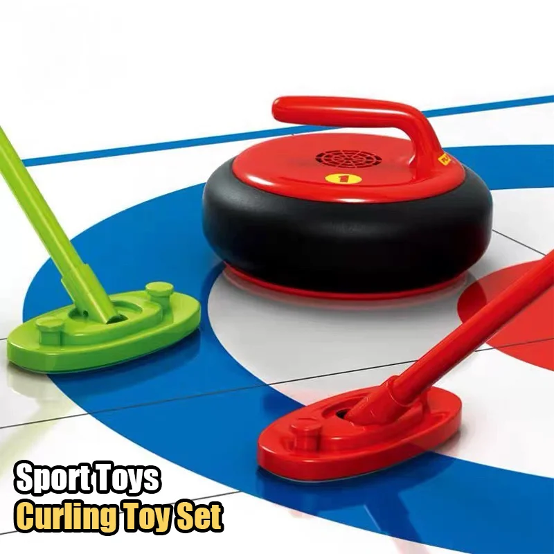 Curling Spel Speelgoed Set Outdoor Sporten Elektrische Hangende Curling Ballen Licht Shuttle Hockey Kinderen Speelgoed Voor Jongens Meisjes