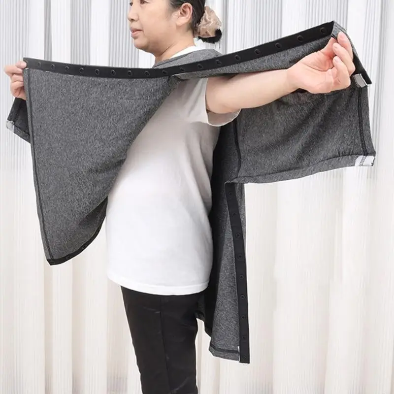 

270D Рубашка унисекс для операций после операции/диализа, полностью отрываемый дизайн, с легко открывающимся плечом, рубашка с к