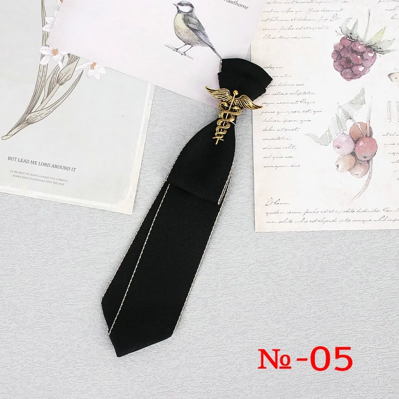 Handgemachte schwarze Band Krawatte Kristall Strass Schmuck Männer Shirts heiße neue Mädchen Jungen Kragen Krawatten Schuluniform Frauen Krawatte – Detail 6