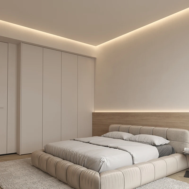 XRZLux LED Linear Strip Lighting Aluminum Profile for Indoor Ceiling Lighting Recessed LED Profile for Home Living Room