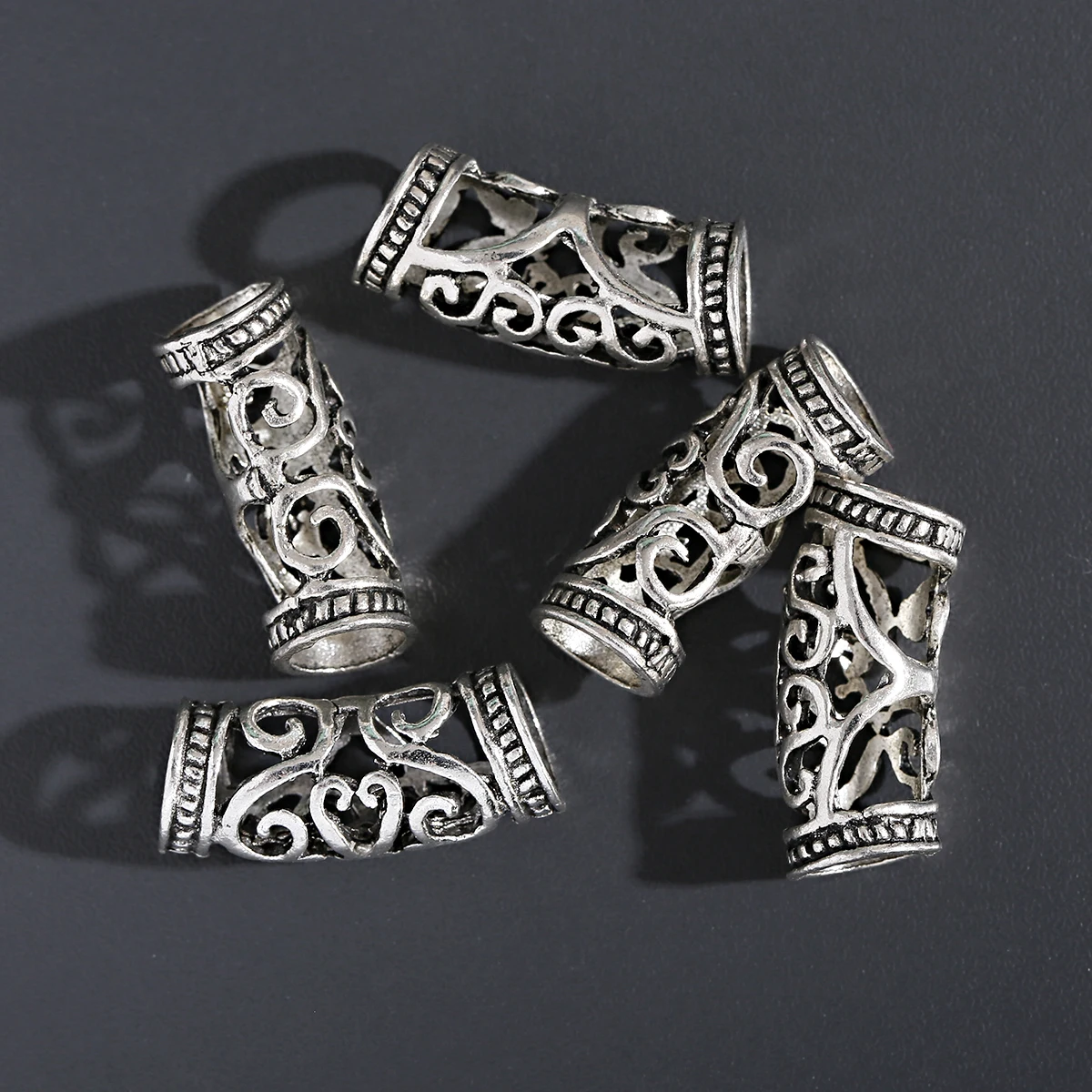 5Pcs/lot Gypsy Alloy Stripy Hollow Carve Charms For Jewelry Making Supplies Pendant Design DIY Charms For Bracelet Necklace