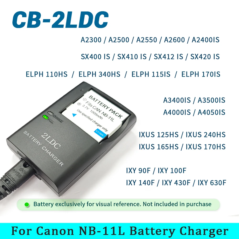 Canon SX400 için CB-2LDC Lityum Pil Şarj Cihazı