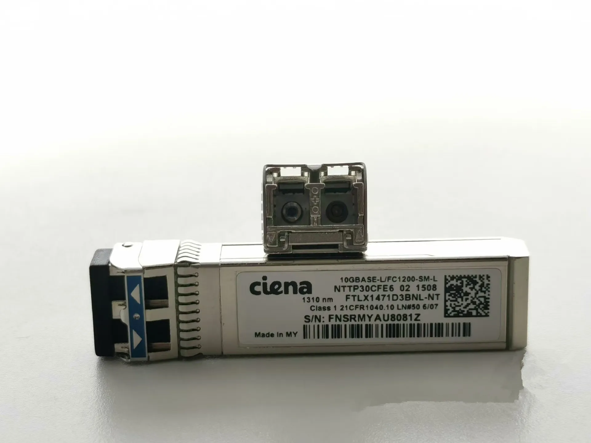 

Ciena SFP Optical Fiber 10G 1310NM FTLX1471D3BNL-NT NTTP30CFE6 10GBASE 10KM Fiber Switch Transceiver