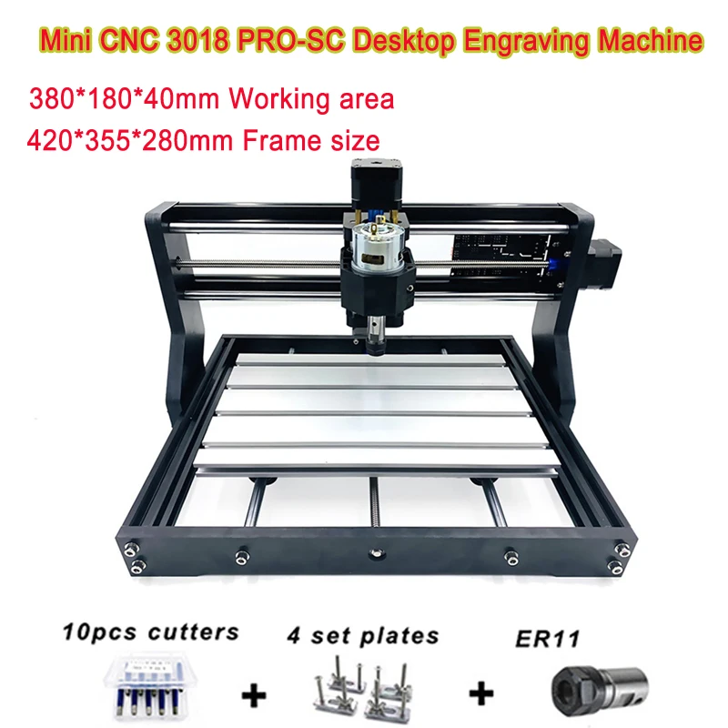 Disassembly Assembly of Mini 3018 Pro-Sc Pcb Engraving Machine Woodworking GRBL Optional Laser Engraving and Cutting Function