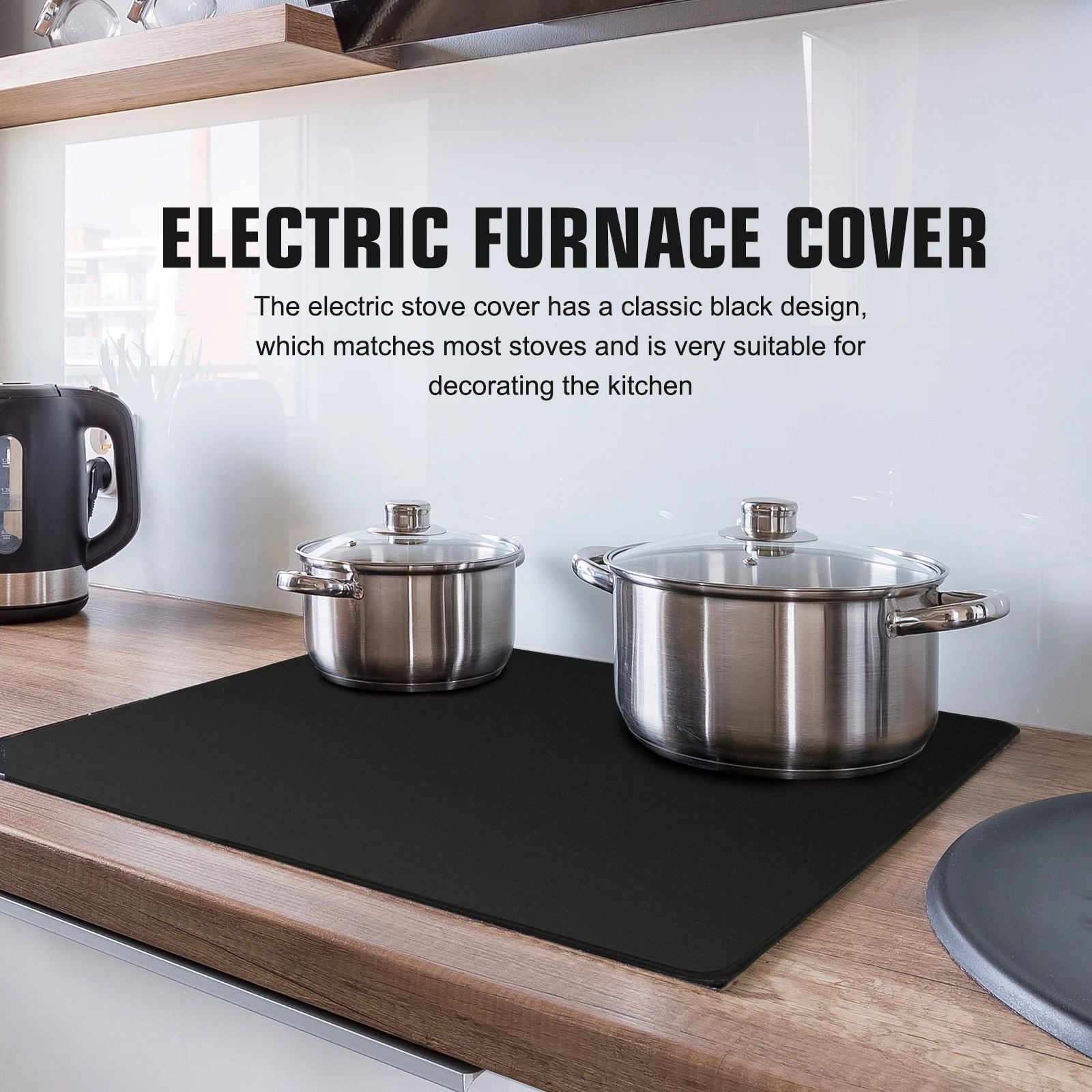 

Stove Top Cover for Electric Stove 61.5*53cm Glass Top Stove Protector with Anti-Slip Coating Foldable Cooktop Cover