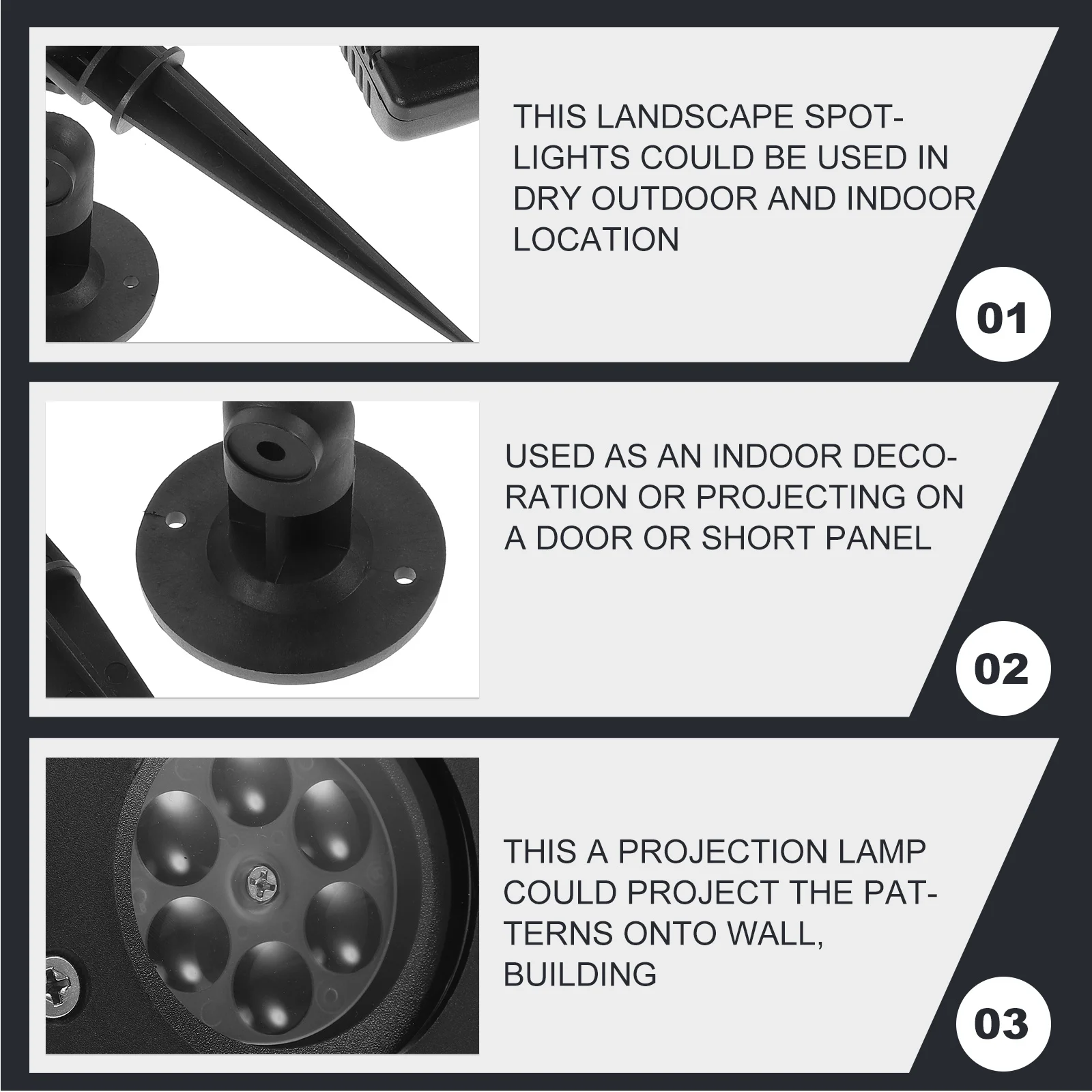 

Led Projection Lamp Waterproof Colorful Moving Spotlight For Garden Holiday Decoration Christmas Halloween Party Landscape