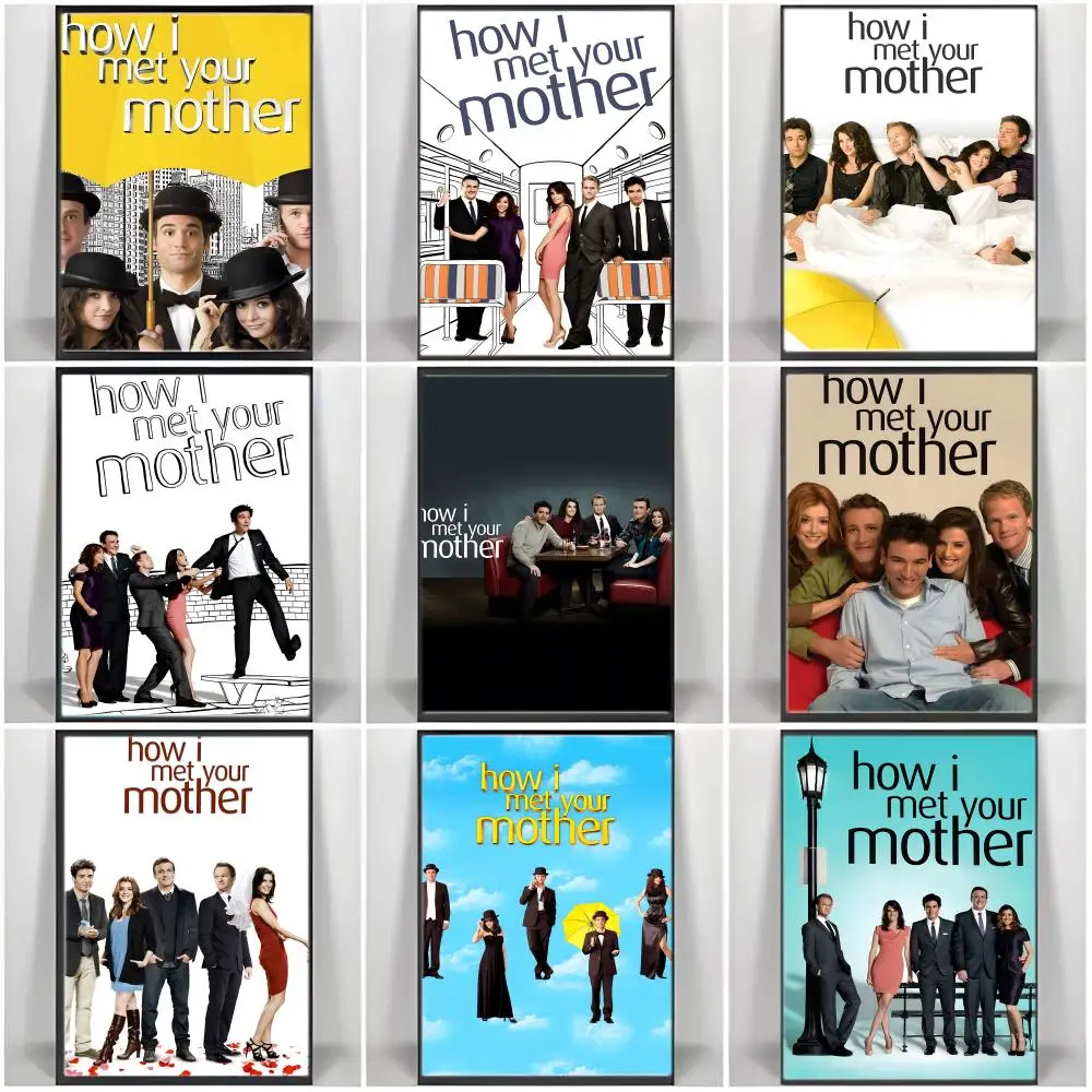 Movie H-How I Met Your Mother Poster  Self-adhesive Art Waterproof Paper Sticker Coffee House Bar Room Wall Decor