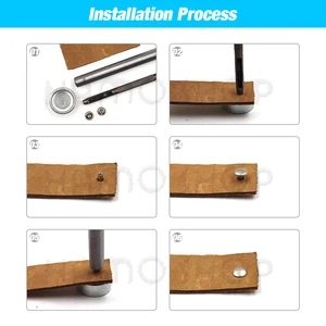 Nhãn dán đôi của kim loại, móng đầu rộng, tăng đột biến, đá, đồ thủ công bằng da, giày, túi, thắt lưng, quần áo, vòng tay, DIY, 6-8mm, 100 bộ 6 Bán hàng chính Spuse Spike - №2