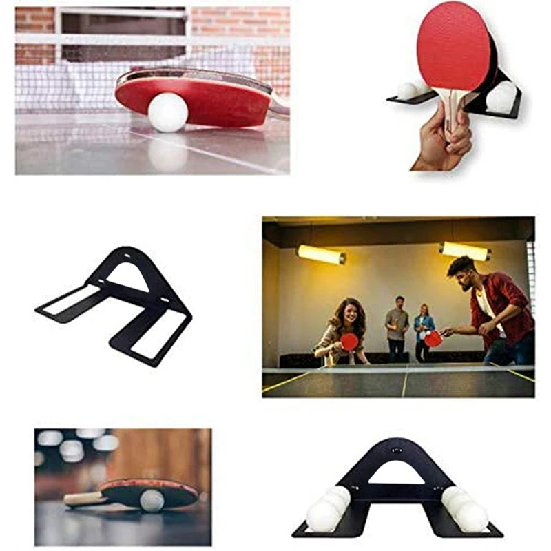 1 PCS Table Tennis Paddle Holder Table Tennis Racket Display Stand With Ball Holder Shelf