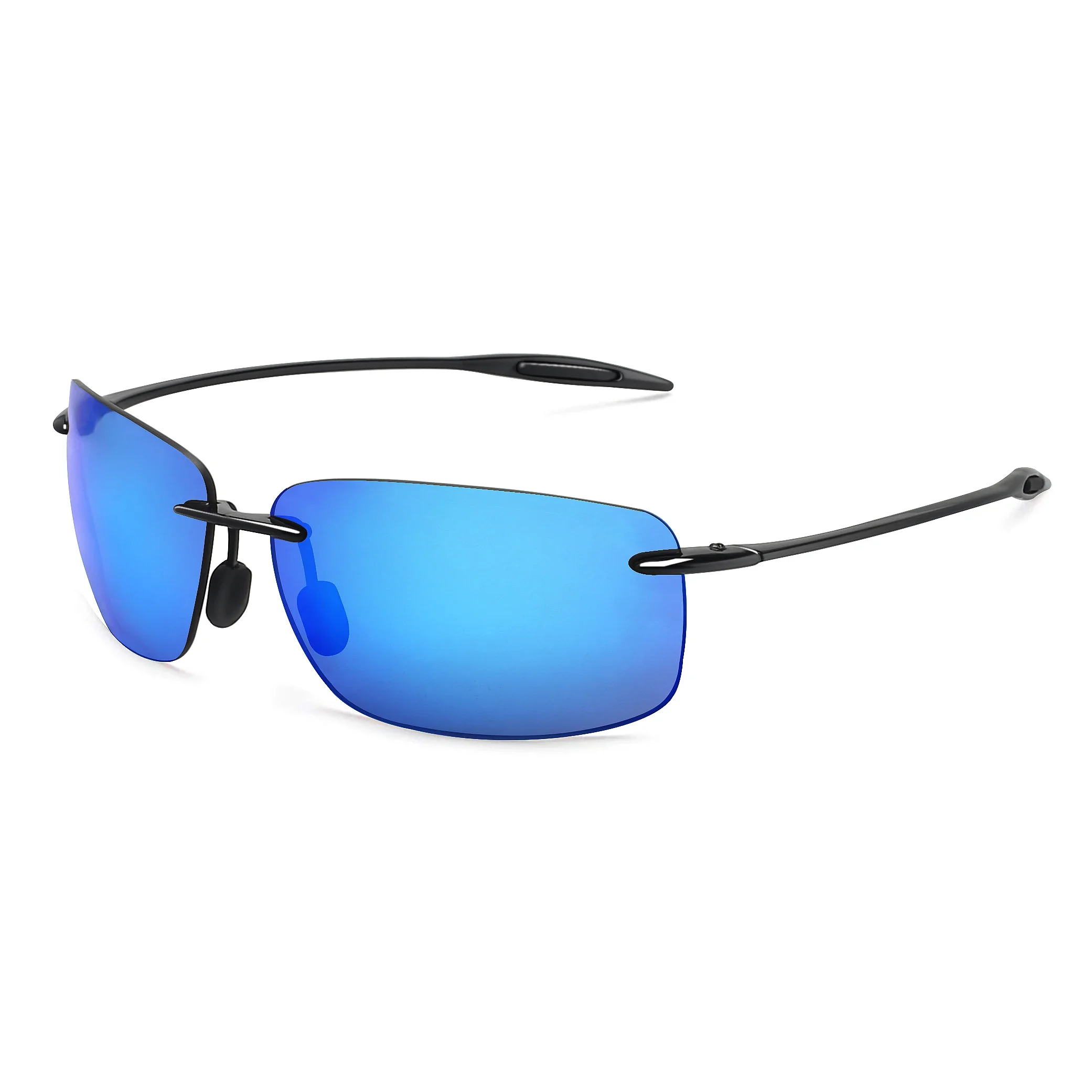 Gafas de sol deportivas clásicas sin montura para hombre y mujer, rectangulares, montura ultraligera, UV400, conducción, Golf