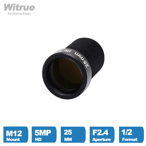 Witrue 5Megapixel CCTV Lens 25mm M12 Mount 1/2 inch Long Distance View For 1080P/4MP/5MP AHD Camera IP Security Cameras - Image 3