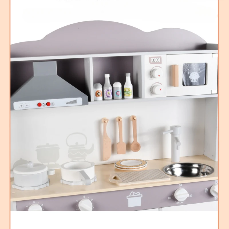 Rompecabezas de madera Diy, juego de simulación, juguetes de cocina, accesorios para casa de muñecas, comida en miniatura, juguete para niñas, juegos de mesa Montessori, juguetes interactivos
