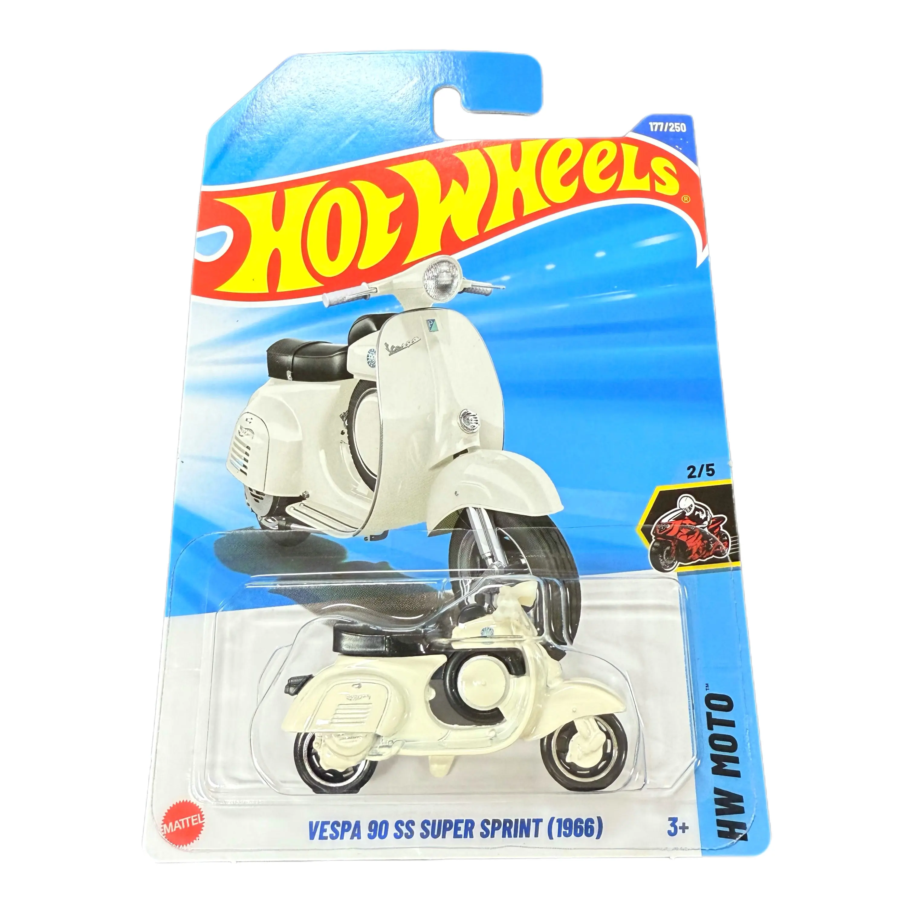 

2025-177 Hot Wheels Cars VESPA 90 SS SUPER SPRINT (1966) 1/64 Коллекция металлических литых моделей игрушечных транспортных средств